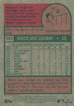 2024 Topps Heritage Mini #391 Marco Luciano Back