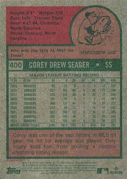 2024 Topps Heritage Mini #400 Corey Seager Back