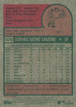 2024 Topps Heritage Mini #426 Dominic Canzone Back