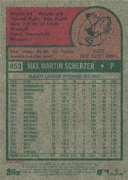 2024 Topps Heritage Mini #453 Max Scherzer Back