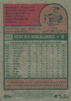 2024 Topps Heritage Mini #455 Trevor Larnach Back