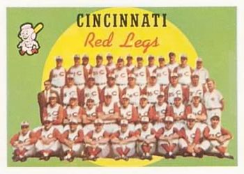 1959 Topps #111 Red Legs Team Card / Second Series Checklist: 89-176 Front