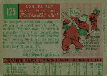 1959 Topps #125 Ron Fairly Back