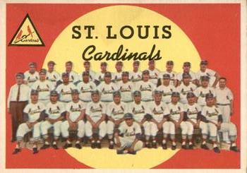 1959 Topps #223 Cardinals Team Card / Fourth Series Checklist: 265-352 Front