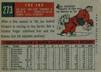 1959 Topps #273 Joe Jay Back