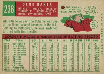 1959 Topps #238 Gene Baker Back