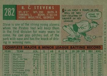 1959 Topps #282 R.C. Stevens Back