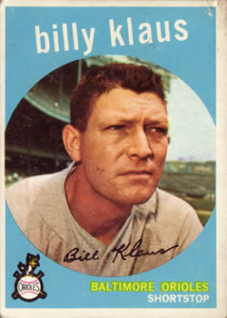 1959 Topps #299 Billy Klaus Front