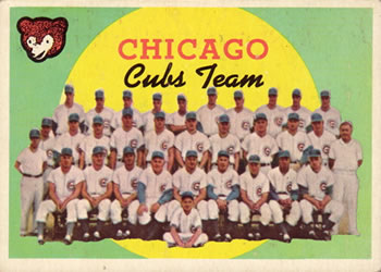 1959 Topps #304 Cubs Team Card / Fourth Series Checklist: 265-352 Front