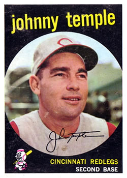 1959 Topps #335 Johnny Temple Front