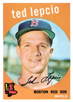 1959 Topps #348 Ted Lepcio Front
