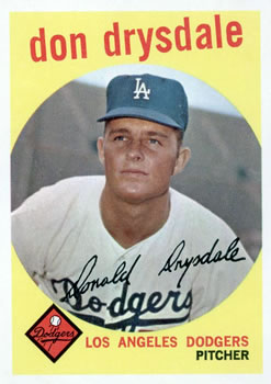 1959 Topps #387 Don Drysdale Front