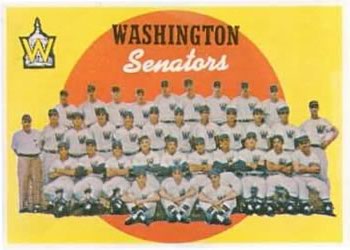 1959 Topps #397 Senators Team Card / Sixth Series Checklist: 430-495 Front
