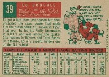 1959 Topps #39 Ed Bouchee Back