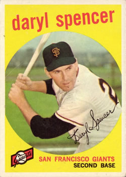 1959 Topps #443 Daryl Spencer Front