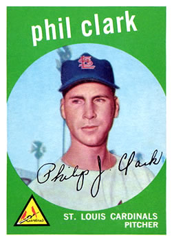 1959 Topps #454 Phil Clark Front