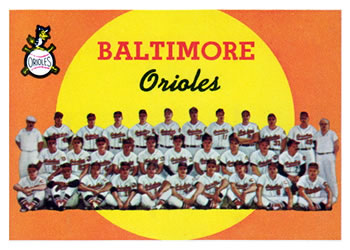 1959 Topps #48 Orioles Team Card / Checklist 1-88 Front