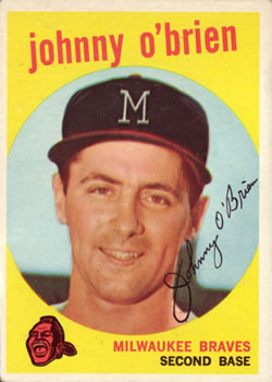 1959 Topps #499 Johnny O'Brien Front