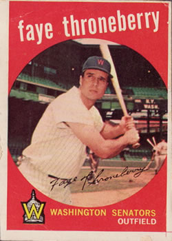 1959 Topps #534 Faye Throneberry Front