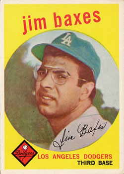 1959 Topps #547 Jim Baxes Front