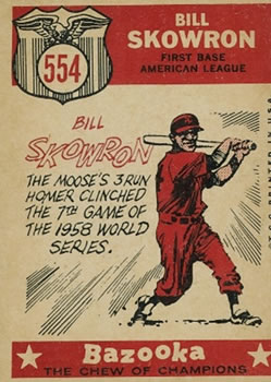 1959 Topps #554 Bill Skowron Back