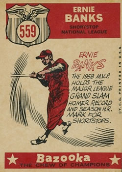 1959 Topps #559 Ernie Banks Back