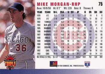 1994 Triple Play #75 Mike Morgan Back