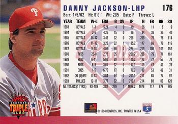 1994 Triple Play #176 Danny Jackson Back