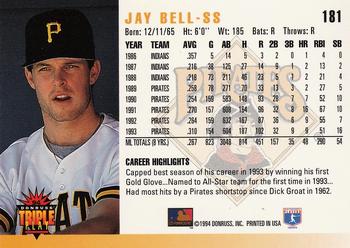 1994 Triple Play #181 Jay Bell Back