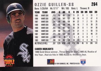 1994 Triple Play #264 Ozzie Guillen Back