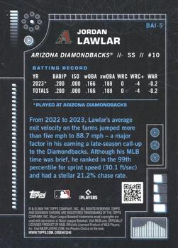 2024 Bowman - Bowman A.I. #BAI-5 Jordan Lawlar Back