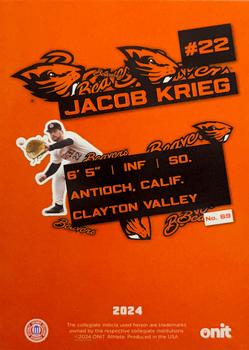 2024 ONIT Athlete Oregon State Beavers - Sticker Series #69 Jacob Krieg Back
