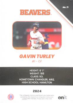 2024 ONIT Athlete Oregon State Beavers - Holo Parallel Silver #71 Gavin Turley Back