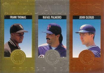 1994 Triple Play - Medalists #3 Frank Thomas / Rafael Palmeiro / John Olerud Front