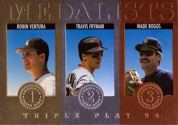 1994 Triple Play - Medalists #9 Robin Ventura / Travis Fryman / Wade Boggs Front