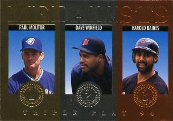 1994 Triple Play - Medalists #15 Paul Molitor / Dave Winfield / Harold Baines Front