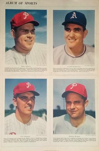 1954 Philadelphia Inquirer Album of Baseball Stars - 1954 Philadelphia Inquirer Album of Baseball Stars Panel #NNO Robin Roberts / Arnold Portocarrero / Curt Simmons / Smoky Burgess Front