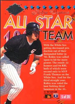 1994 Ultra - Ultra All-Star Team #5 Robin Ventura Back
