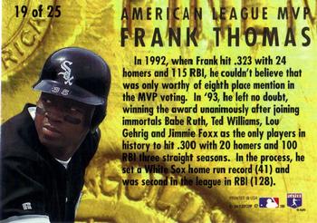 1994 Ultra - Award Winners #19 Frank Thomas Back
