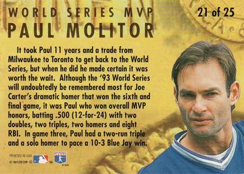 1994 Ultra - Award Winners #21 Paul Molitor Back