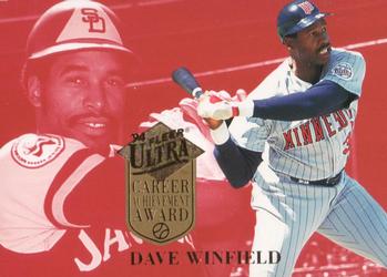 1994 Ultra - Career Achievement Awards #5 Dave Winfield Front