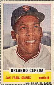 1960 Bazooka #10 Orlando Cepeda Front