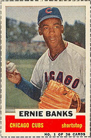 1960 Bazooka #1 Ernie Banks Front