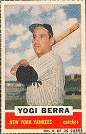 1960 Bazooka #8 Yogi Berra Front