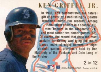 1994 Ultra - Home Run Kings #2 Ken Griffey, Jr. Back