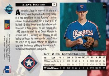 1994 Upper Deck #9 Steve Dreyer Back