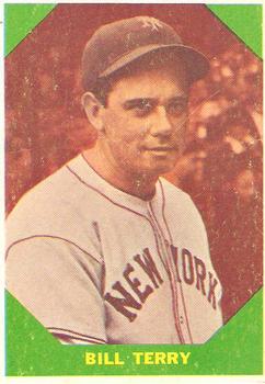 1960 Fleer Baseball Greats #52 Bill Terry Front