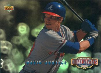 1994 Upper Deck - Mickey Mantle's Long Shots #MM11 David Justice Front