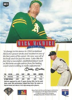 1994 Upper Deck - Mickey Mantle's Long Shots #MM13 Mark McGwire Back