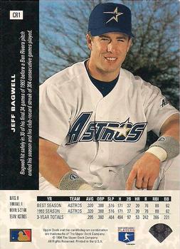 1994 Upper Deck - SP Previews #CR1 Jeff Bagwell Back